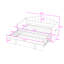 Lit de jour simple rembourré avec lit gigogne escamotable simple, ports USB et Type-C et poches-1892413083