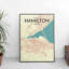 Hamilton City Map - No Frame Print-1121527316