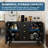 47'' Modern Fluted Sideboard Buffet Cabinet with 3 Drawers, Slim Kitchen Storage Cabinet