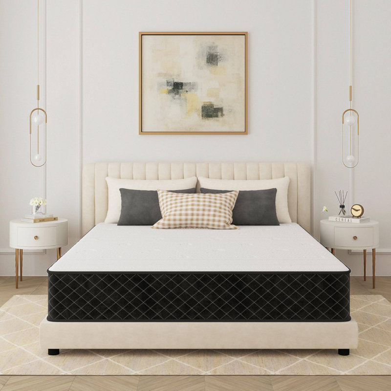 Restly 25cm Medium Feel Pocket Spring & Cooling Bamboo Charcoal Foam Hybrid Mattress for Enhanced Breathability and Odor Control