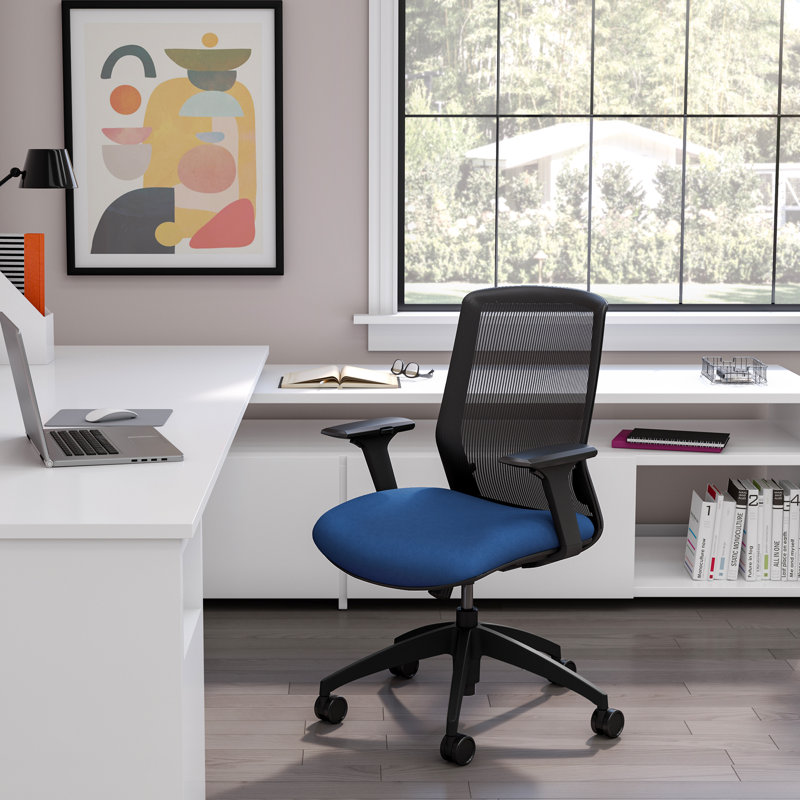 Neo Lite Ergonomic Synchro Tilt Task Chair from 9to5 Seating, Blue, Black