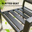 Chaises de patio empilables, ensemble de 2 chaises de salle à manger d'extérieur, noir