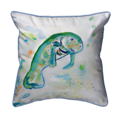 Manatee Manatee Outdoor Square Pillow Cover & Insert
