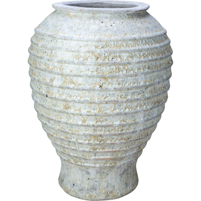 Pot Calisto 23 po - Lave blanche, H 30 po x l 23 po x P 23 po