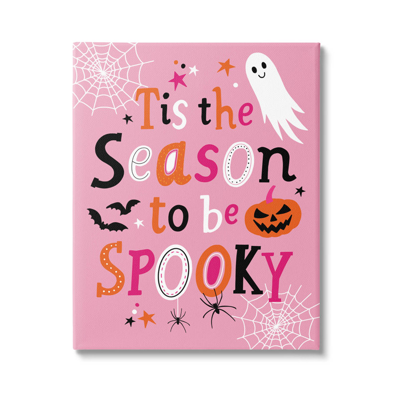 "Tis The Season To Be Spooky Ghost", art mural sur toile par Nina Seven, H 20 po x l 16 po x P 1,5 po