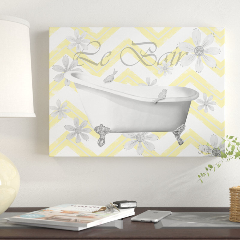 «Le Bain I» par Jade Reynolds, reproduction d'art sur toile, H 35 po x l 47 po x P 2 po