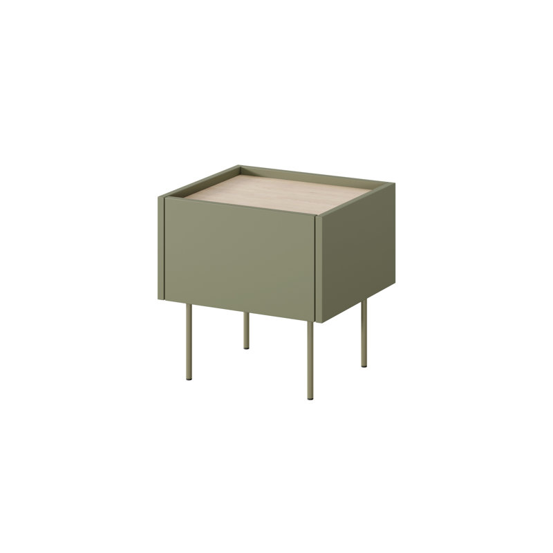 Cartegena 45cm W Laminate Bedside Table, Green