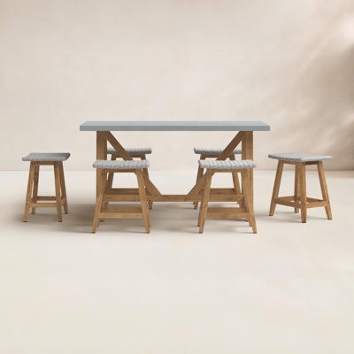 Nicole 70" Teak Patio Dining Set