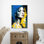 Toile de coton murale personnalisable moderne représentant un portrait de femme parfait comme cadeau pour un papa ou un décor de chambre de fille tendance