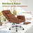 Ergonomic Cross Legged Office Chair With Footrest,leather Big And Tall Executive Chair With Wheels,reversible Armrest And Lumbar Pillow,135° Reclining Computer Wide Desk Chair For,office-811161207