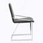 Chaise d'appoint en velours gris et finition chromée (ensemble de 2)