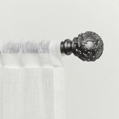 Ensemble de tringle à rideaux et de faîteaux coordonnés 1 "Jewel Exclusive Home Vine, réglable