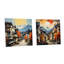 Urban Cityscape Vistas - Ensemble de 2 peintures murales en acrylique-905990798