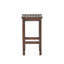 Ensemble de 2 tabourets de bar d'extérieur à hauteur de comptoir en bois d'acacia - Finition brun acajou
