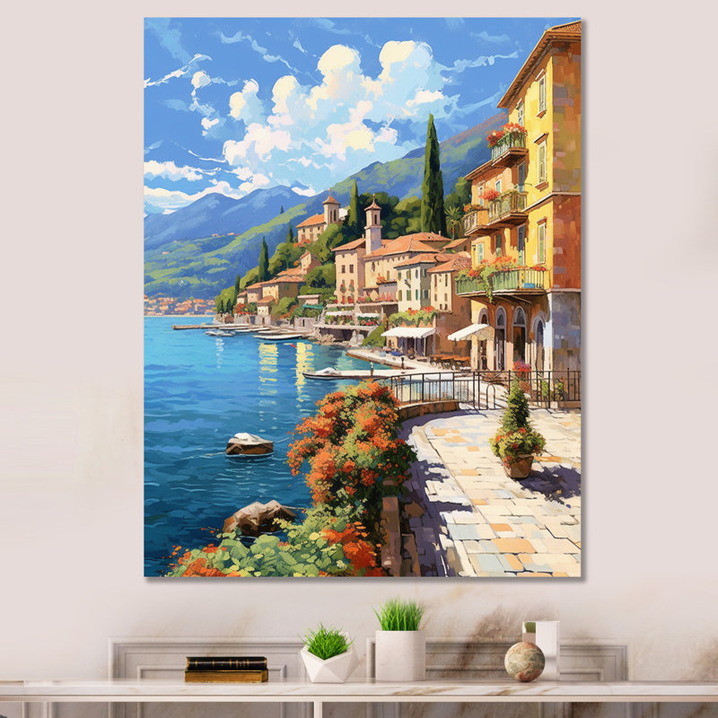 La Dolce Italian Beachside II - Italie, reproduction sur toile encadrée, H 40 po x l 30 po, Toile tendue, Sans cadre