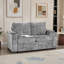 Canapé-lit gigogne en chenille avec matelas simple, porte-gobelets et rangement dans l'accoudoir-331460845