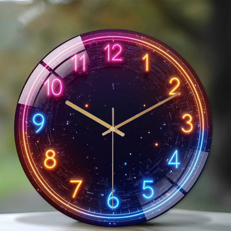 Horloge murale Neon