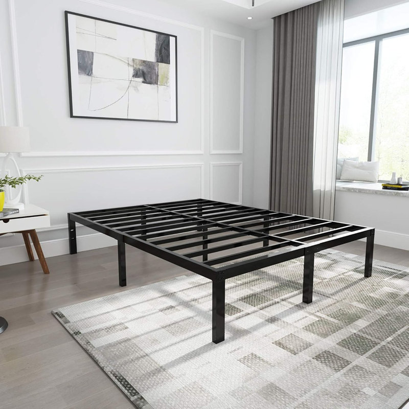 14 Inch Tall 3500Lbs Heavy Duty Metal Bed Frame/With Storage/Mat...