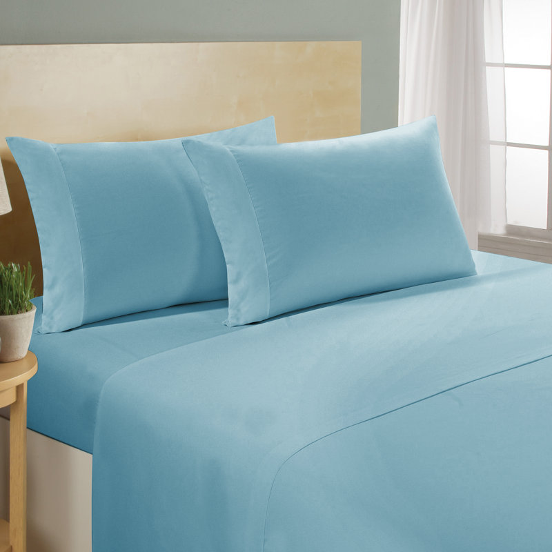 Ensemble de draps en coton à 100 % à densité de tissage de 1000 fils de la collection Milan, Turquoise