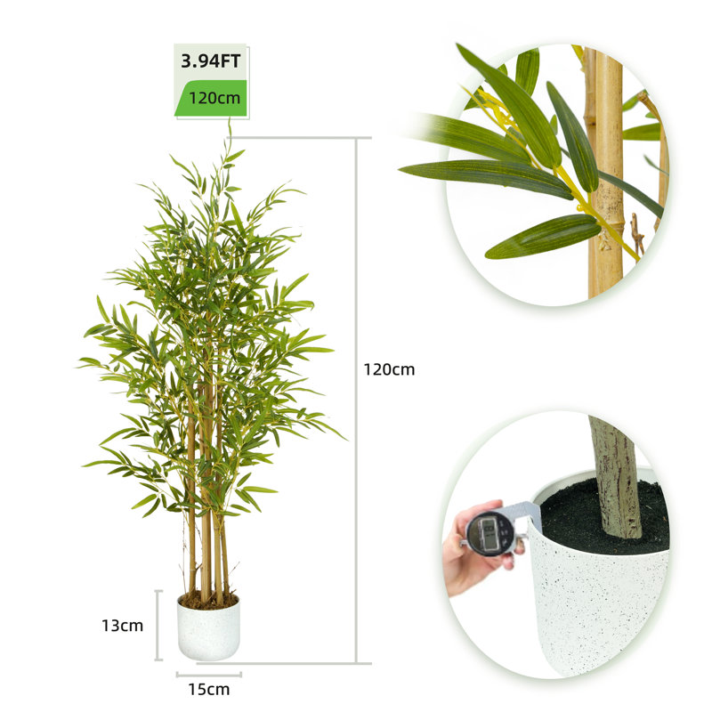 Anilya Faux Bamboo Plant, 120cm H  x 30cm W  x 30cm D