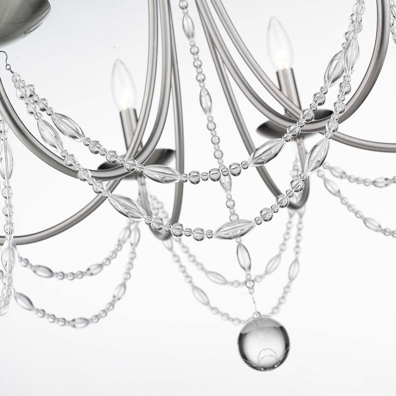 Mbagaya Steel Dimmable Chandelier, Pewter