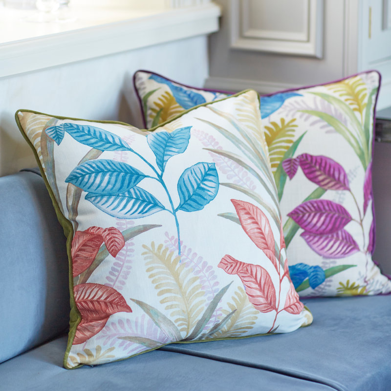 Floral Square Cushion Cover