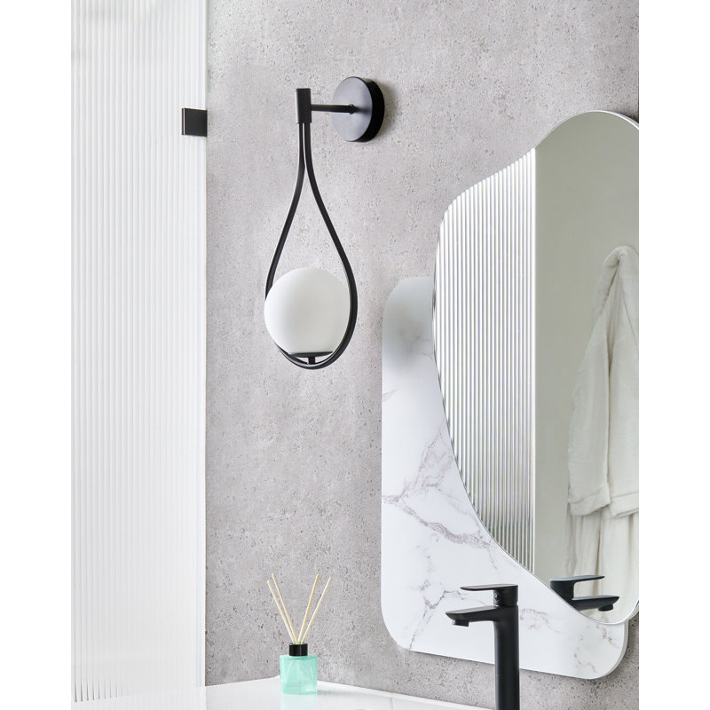 Iron Armed Sconce, Matte Black