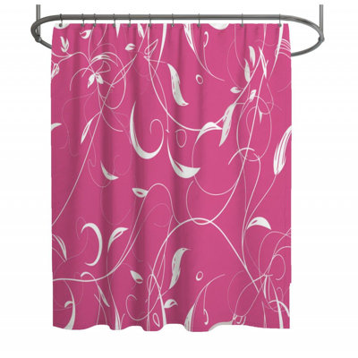 Rideau de douche rose floral