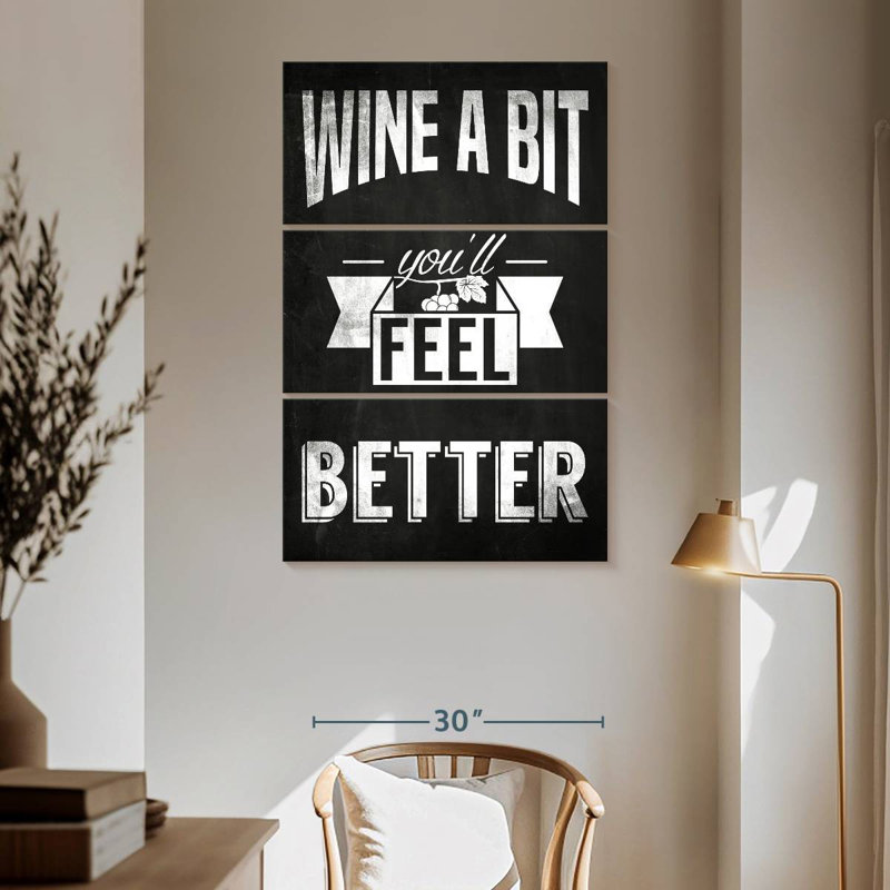 Kema Wine A Bit Sign, 65" H x 42" W