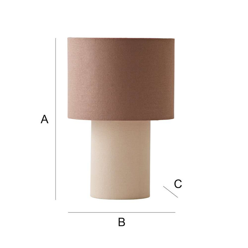 Dereke Fabric Table Lamp, Tan, Brown
