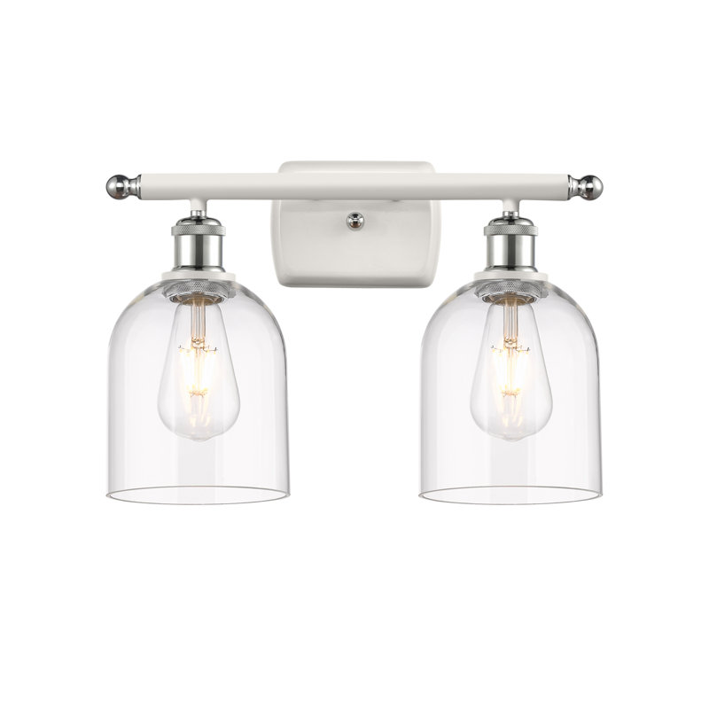 Allysson 2 - Light Dimmable Vanity Light, White Polished Chrome, Clear