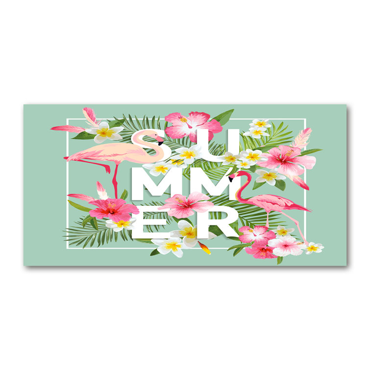 Holidays And Flamingos - Wrapped Canvas Print