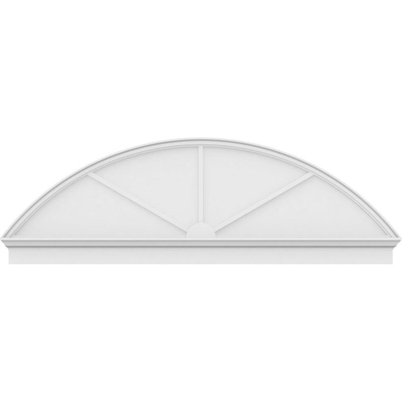 x 2-3 / 4 "P à arche de segment architectural 3 branches en PVC de qualité architecturale, H 28 3/8 po x l 86 po x P 2 3/4 po