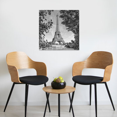 «Classic Eiffel Tower View», architecture contemporaine contemporaine, art mural