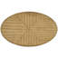Table basse ovale 42 "avec tablette en bois massif à 2 niveaux pour le salon-133968273