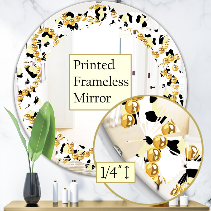 Miroir de salle de bain/coiffeuse murale glam, 23,6 po x 23,6 po