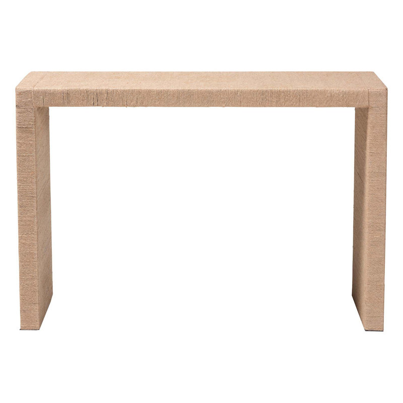 Console bohémienne avec détails en jute tissé