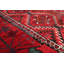 Tapis décoratif en laine rouge de conception unique 5 pi 3 po X 10 pi 6 po noué à la main 1980S