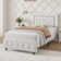 Alfye Faux Leather Upholstered Platform Bed with Diamond Button Tufted Headboard & Footboard