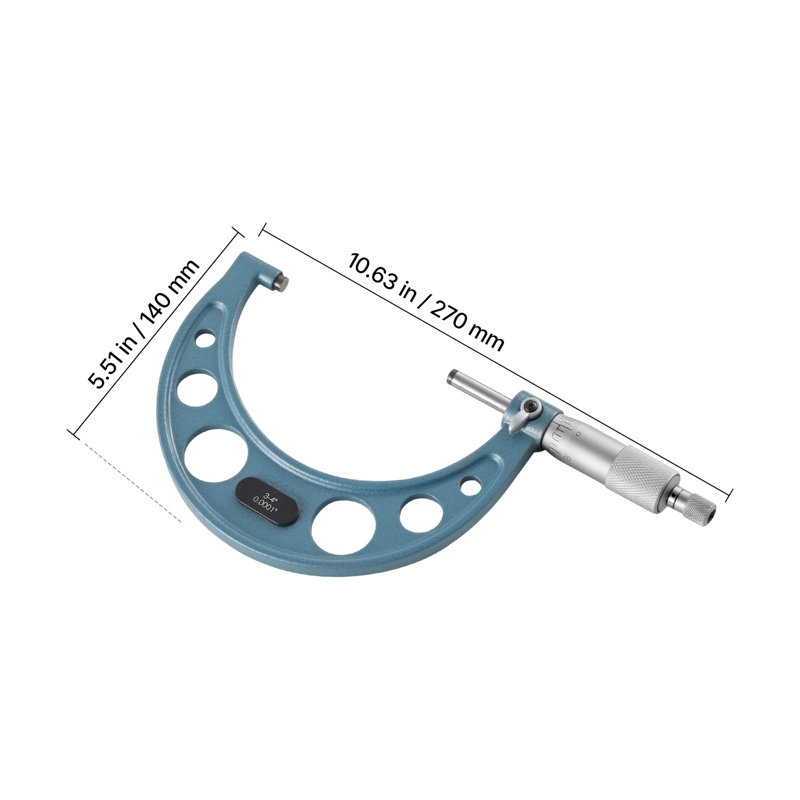 Ensemble de 6 micromètres PCS, micromètre extérieur Machinist 0-1 "/ 1-2" / 2-3 "/ 3-4" / 4-5 "/ 5-6", précision 0,0001, outils Machinist professionnels avec étui Métallurgie et ingénierie