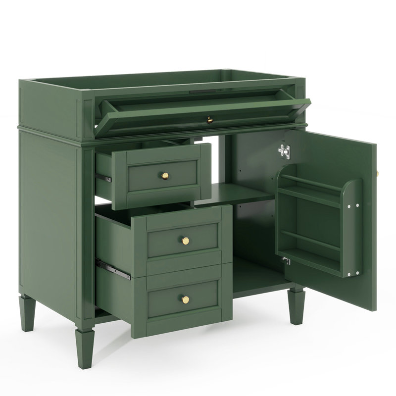 Meuble-lavabo 36 po sans lavabo supérieur, Vert
