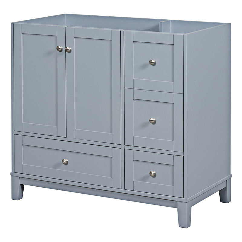 35.4'' Single Bathroom Vanity Base Only, Gray Blue