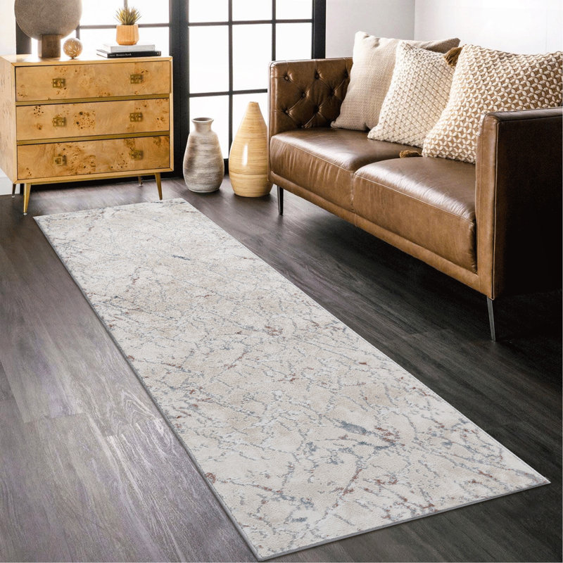  Multi / Contemporary Area Rug, Runner 2'2" x 8'