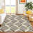 Machine Washable Indoor/Outdoor Bourkelands ACN2343 Lattice Rug-1241190539