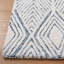 Abstract Hand Tufted Wool/Cotton Geometric Rug in Grey/Ivory-460650176
