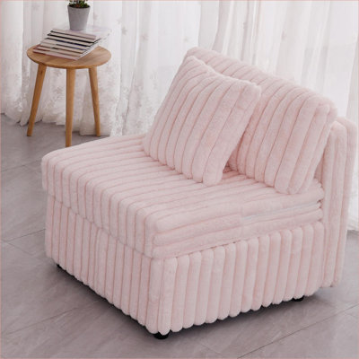 Canapé modulaire à une place | Moderne 44,9 pouces, pour le salon et amp; Chambre à coucher | Rose clair | Standard