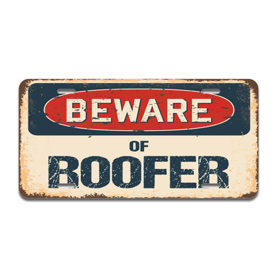 Beware of Roofer Aluminum Plate Frame