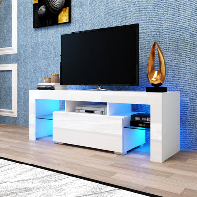Entertainment TV Stand, Large TV Stand TV Base Stand With LED Light TV Cabinet.