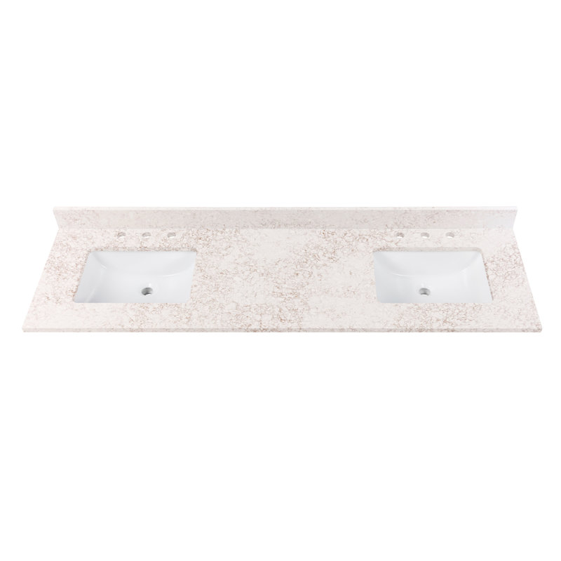 Lotte 73'' W Double Vanity Top, Alluring