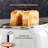 Tower Bottega 2 Slice Stainless Steel Toaster with Adjustable Browning Control, Defrost and Reheat Settings